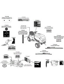 Label Map 13Ax771t004 parts for Mtd Gold Lawn Tractor 13AX771T004 / 2011 from AppliancePartsPros.com