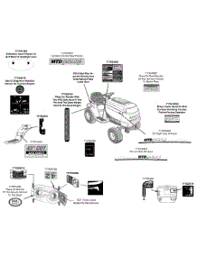 Label Map Mtd Gold 42-Inch parts for Mtd Gold Lawn Tractor 13AX795S004 / 2011 from AppliancePartsPros.com