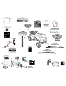 Label Map 13Ax795s004 parts for Mtd Gold Lawn Tractor 13AX795S004 / 2012 from AppliancePartsPros.com