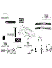 Label Map 13Ax795s004 parts for Mtd Gold Lawn Tractor 13AX795S004 / 2015 from AppliancePartsPros.com