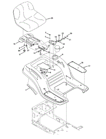 Seat & Fender parts for Mtd Gold Lawn Tractor 13AX795T004 / 2012 from AppliancePartsPros.com