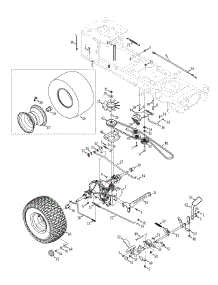 Drive & Rear Wheels parts for Mtd Gold Lawn Tractor 13AX915T004 / 2010 from AppliancePartsPros.com