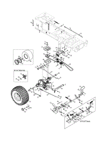 Drive & Rear Wheels parts for Mtd Gold Lawn Tractor 13AX915T004 / 2011 from AppliancePartsPros.com