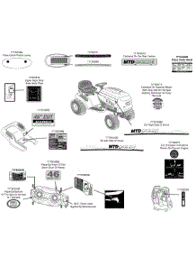 Label Map parts for Mtd Gold Lawn Tractor 13AX915T004 / 2011 from AppliancePartsPros.com