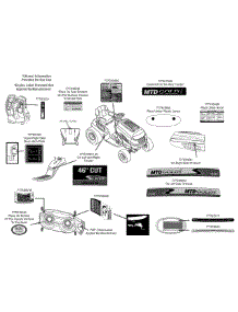 Label Map 13Ax915t004 parts for Mtd Gold Lawn Tractor 13AX915T004 / 2013 from AppliancePartsPros.com