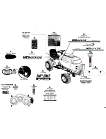 Label Map parts for Mtd Gold Garden Tractor 14AA815K004 / 2008 from AppliancePartsPros.com