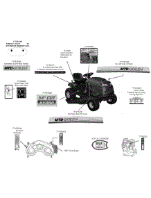 Label Map parts for Mtd Gold Garden Tractor 14AA945K004 / 2010 from AppliancePartsPros.com