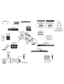 Label Map parts for Mtd Gold Garden Tractor 14AK945K004 / 2012 from AppliancePartsPros.com