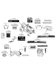 Label Map 14Ak945k004 parts for Mtd Gold Garden Tractor 14AK945K004 / 2013 from AppliancePartsPros.com