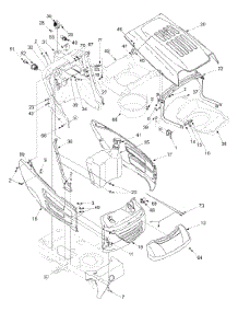 Hood, Electrical parts for Mtd Gold Garden Tractor 14AT808H722 / 2004 from AppliancePartsPros.com
