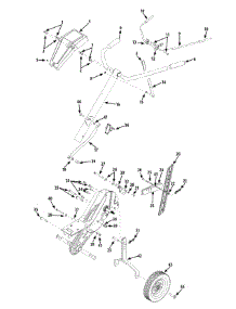 Handle, Depth Stake & Wheels parts for Mtd Gold Tiller 21A-392A004 / 2010 from AppliancePartsPros.com