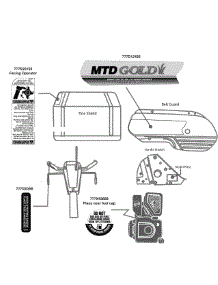 Label Map parts for Mtd Gold Tiller 21A-392B004 / 2009 from AppliancePartsPros.com