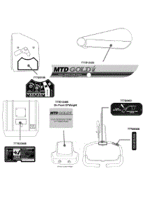 Label Map Mtd Gold parts for Mtd Gold Tiller 21AB452A004 / 2010 from AppliancePartsPros.com