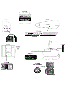 Label Map 21Ab452a004 parts for Mtd Gold Tiller 21AB452A004 / 2011 from AppliancePartsPros.com