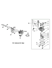 170-Aua Carburetor parts for Mtd Gold Tiller 21AB45M8704 / 2015 from AppliancePartsPros.com