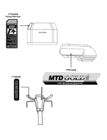 Label Map 21B-392A004 parts for Mtd Gold Tiller 21B-392A004 / 2011 from AppliancePartsPros.com