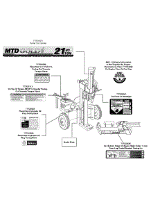 Label Map Mtd Gold 510 parts for Mtd Gold Log Splitter 24BF510E204 / 2009 from AppliancePartsPros.com