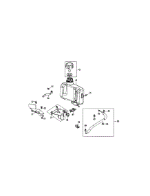 1P70l0a Fuel Tank & Mounting parts for Mtd Gold Log Splitter 24BF51MM004 / 2010 from AppliancePartsPros.com