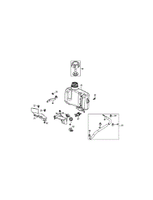 1P70l0a-11 Fuel Tank & Mounting parts for Mtd Gold Log Splitter 24BF51MM004 / 2011 from AppliancePartsPros.com
