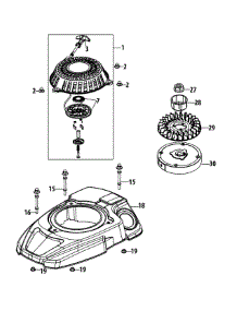 1X65lu Flywheel & Shroud parts for Mtd Gold Log Splitter 24BF51MX704 / 2015 from AppliancePartsPros.com