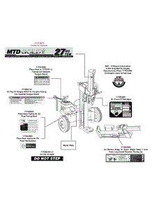 Label Map Mtd Gold 570 parts for Mtd Gold Log Splitter 24BF570L004 / 2009 from AppliancePartsPros.com