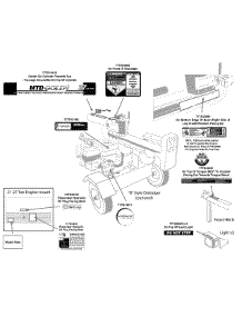 Label Map 24Bg57m3004 parts for Mtd Gold Log Splitter 24BG57M3004 / 2011 from AppliancePartsPros.com