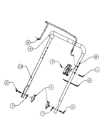 Upper Handle parts for Mtd Gold Snow Thrower 317E152-382 / 1997 from AppliancePartsPros.com