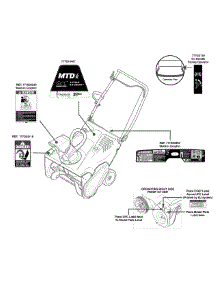 Label Map 31A-2M1e706 parts for Mtd Gold Snow Thrower 31A-2M1E706 / 2013 from AppliancePartsPros.com