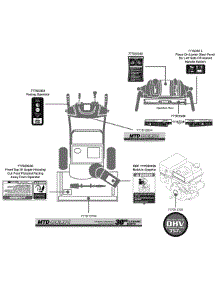 Label Map parts for Mtd Gold Snow Thrower 31AH55LH704 / 2009 from AppliancePartsPros.com