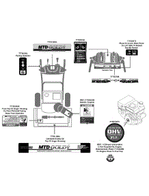 Label Map parts for Mtd Gold Snow Thrower 31AH55LH704 / 2010 from AppliancePartsPros.com