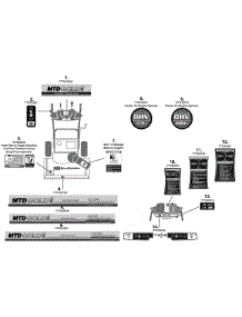 Label Map Mtd Gold parts for Mtd Gold Snow Thrower 31AM62KE704 / 2008 from AppliancePartsPros.com