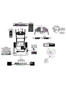 Label Map 31Am63ke704 parts for Mtd Gold Snow Thrower 31AM63KE704 / 2012 from AppliancePartsPros.com