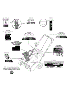 Label Map 31As2p5c704 parts for Mtd Gold Snow Thrower 31AS2P5C704 / 2010 from AppliancePartsPros.com
