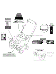 Label Map 31As2t5e704 parts for Mtd Gold Snow Thrower 31AS2T5E704 / 2011 from AppliancePartsPros.com