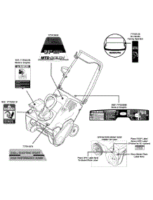 Label Map 31As2t5e parts for Mtd Gold Snow Thrower 31AS2T5E704 / 2012 from AppliancePartsPros.com