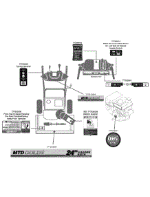 Label Map 31Bm62ke704 parts for Mtd Gold Snow Thrower 31BM62KE704 / 2009 from AppliancePartsPros.com