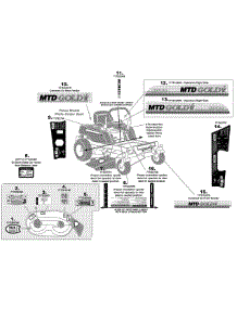 Label Map Rzt-42 parts for Mtd Gold Z-Series 17AC2ACG004 / 2008 from AppliancePartsPros.com