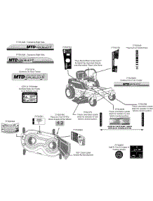 Label Map Mtd Gold 42-Inch parts for Mtd Gold Z-Series 17AF2ACS004 / 2011 from AppliancePartsPros.com