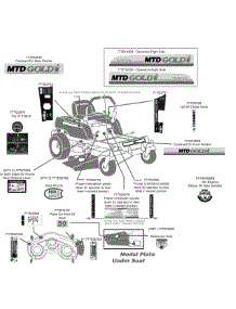 Label Map Mtd Gold 50-Inch parts for Mtd Gold Z-Series 17AF2ACP004 / 2010 from AppliancePartsPros.com