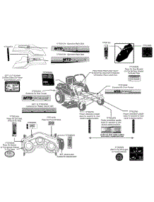 Label Map Mtd Gold 50-Inch parts for Mtd Gold Z-Series 17AF2ACP004 / 2011 from AppliancePartsPros.com