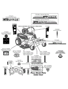 Label Map 17Af2acp004 parts for Mtd Gold Z-Series 17AF2ACP004 / 2012 from AppliancePartsPros.com