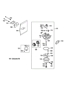 1P65b0c Carburetor parts for Mtd Engine 1P65B0C from AppliancePartsPros.com