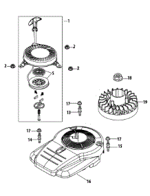 1P65b0c Flywheel & Shroud parts for Mtd Engine 1P65B0C from AppliancePartsPros.com