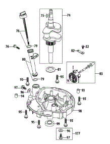 1P70l0a Crankshaft & Crankcase Cover parts for Mtd Engine 1P70L0A from AppliancePartsPros.com