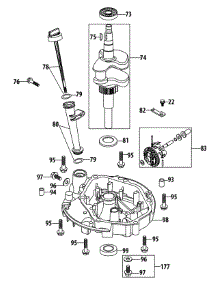 1P70l0a-11 Crankshaft & Crankcase Cover parts for Mtd Engine 1P70L0A-11 from AppliancePartsPros.com