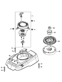 1P70l0a-11 Flywheel & Shroud parts for Mtd Engine 1P70L0A-11 from AppliancePartsPros.com