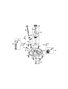 2P70m0c Crankshaft & Crankcase Cover parts for Mtd Engine 2P70M0C from AppliancePartsPros.com