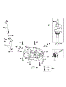 2P70mu Crankshaft & Crankcase Cover parts for Mtd Engine 2P70MU from AppliancePartsPros.com