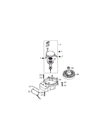 5P70ml Flywheel & Shroud parts for Mtd Engine 5P70ML from AppliancePartsPros.com