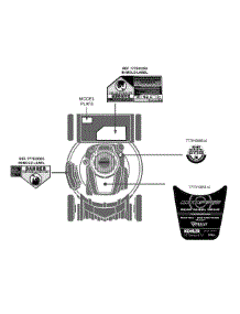 Label Map 12Akc31e095 parts for Mtd Pro Self-Propelled Walk-Behind Mower 12AKC31E095 / 2014 from AppliancePartsPros.com
